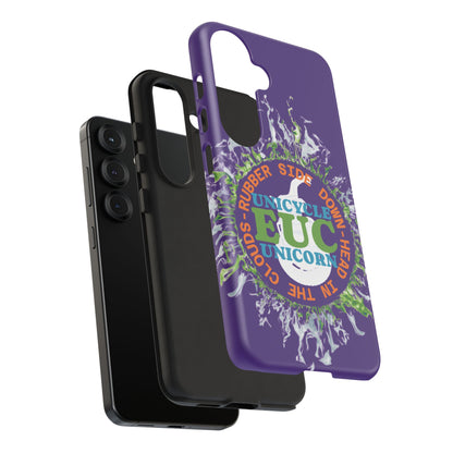 Unicycle Unicorn ring of Fire Tough Case - Durable phone case for EUC fans (purple)