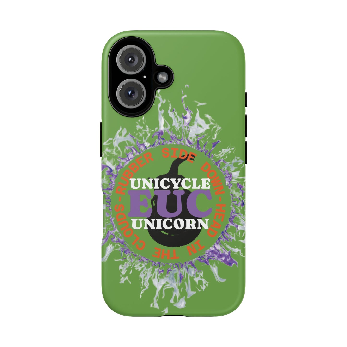 Unicycle Unicorn Purple ring of Fire Tough Case - Durable phone case for EUC fans