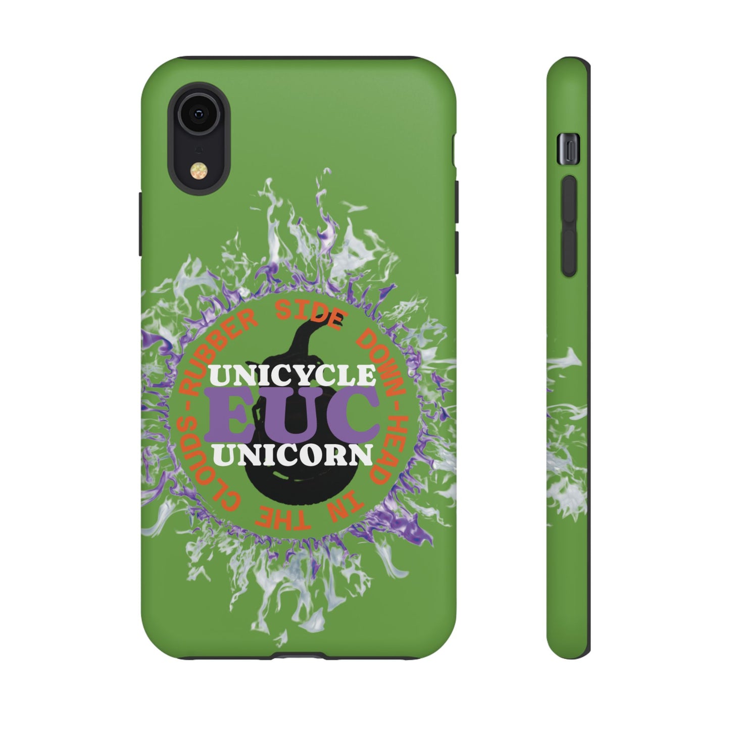 Unicycle Unicorn Purple ring of Fire Tough Case - Durable phone case for EUC fans
