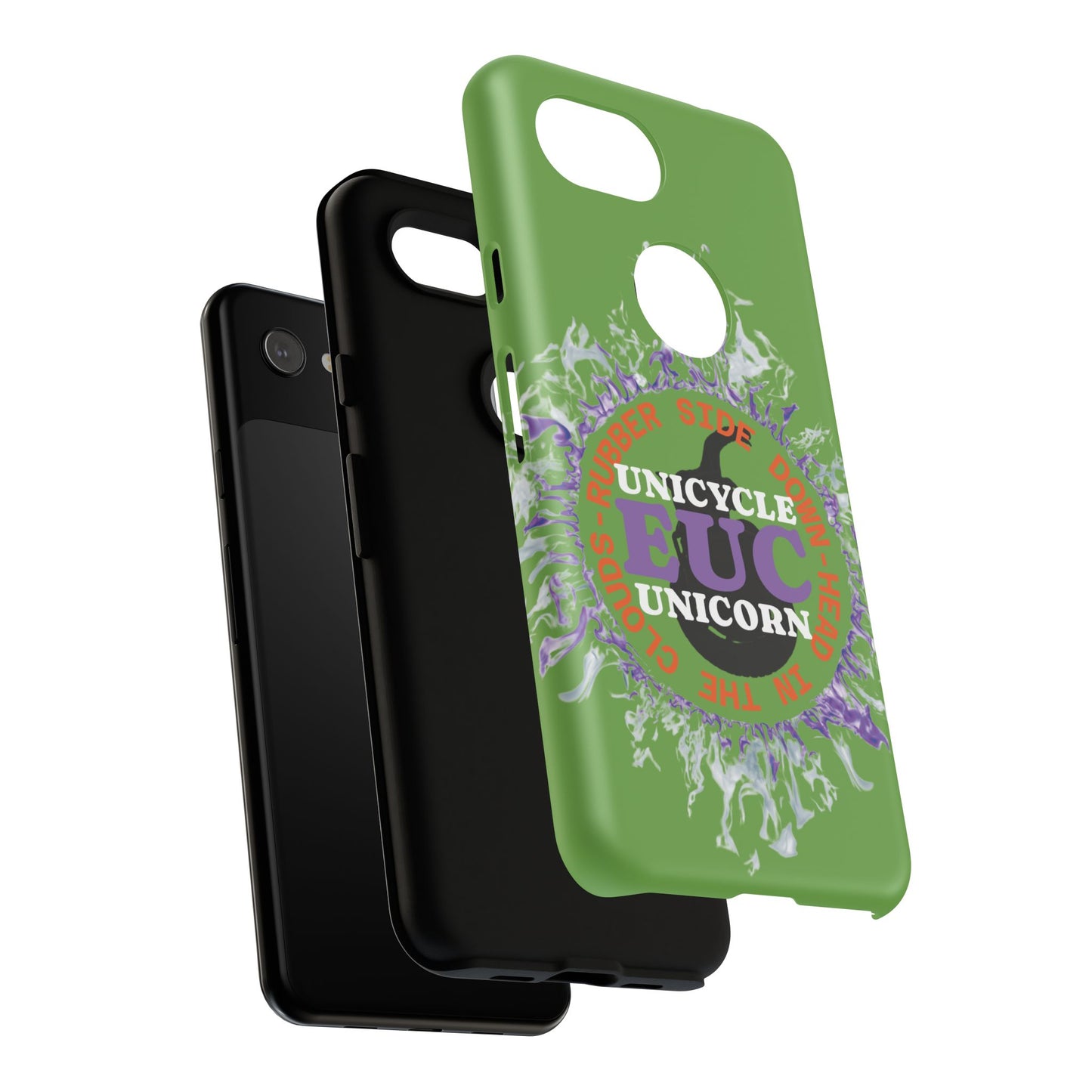 Unicycle Unicorn Purple ring of Fire Tough Case - Durable phone case for EUC fans