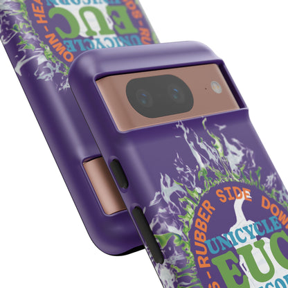 Unicycle Unicorn ring of Fire Tough Case - Durable phone case for EUC fans (purple)