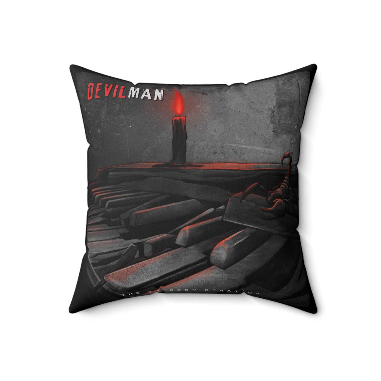 The Tragedy Strategy DevilMan Faux Suede Pillow