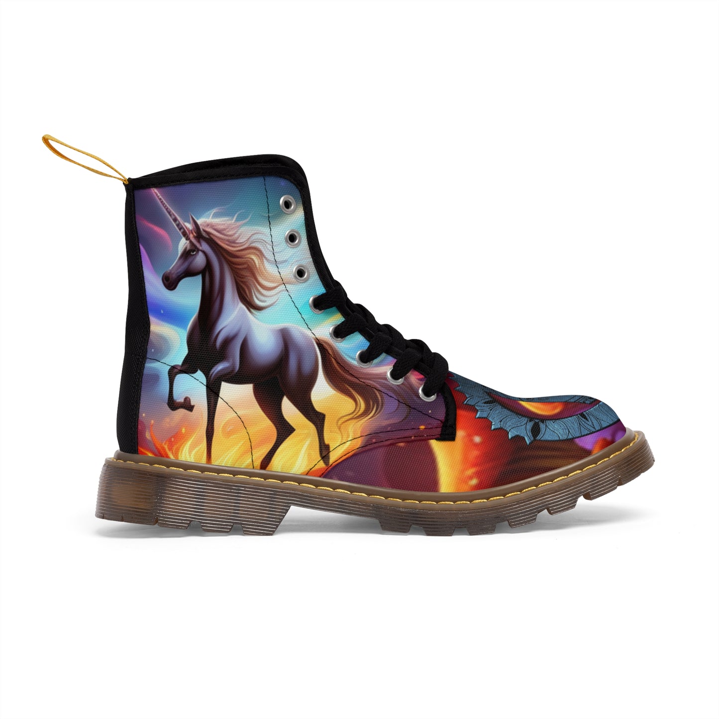 Unbranded Women's Canvas Unicorn Boots