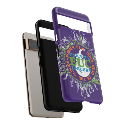 Unicycle Unicorn ring of Fire Tough Case - Durable phone case for EUC fans (purple)