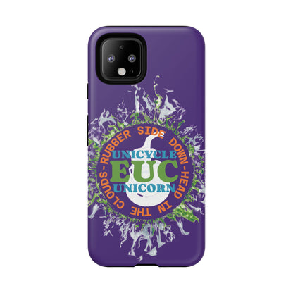 Unicycle Unicorn ring of Fire Tough Case - Durable phone case for EUC fans (purple)