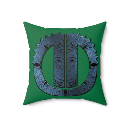 GTCC Spun Polyester Square Pillow (Green)