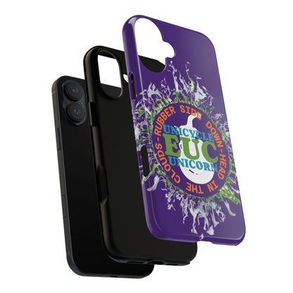 Unicycle Unicorn ring of Fire Tough Case - Durable phone case for EUC fans (purple)