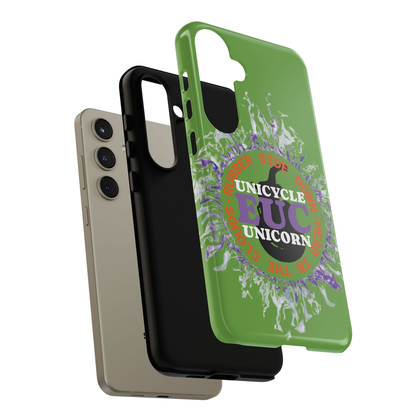 Unicycle Unicorn Purple ring of Fire Tough Case - Durable phone case for EUC fans