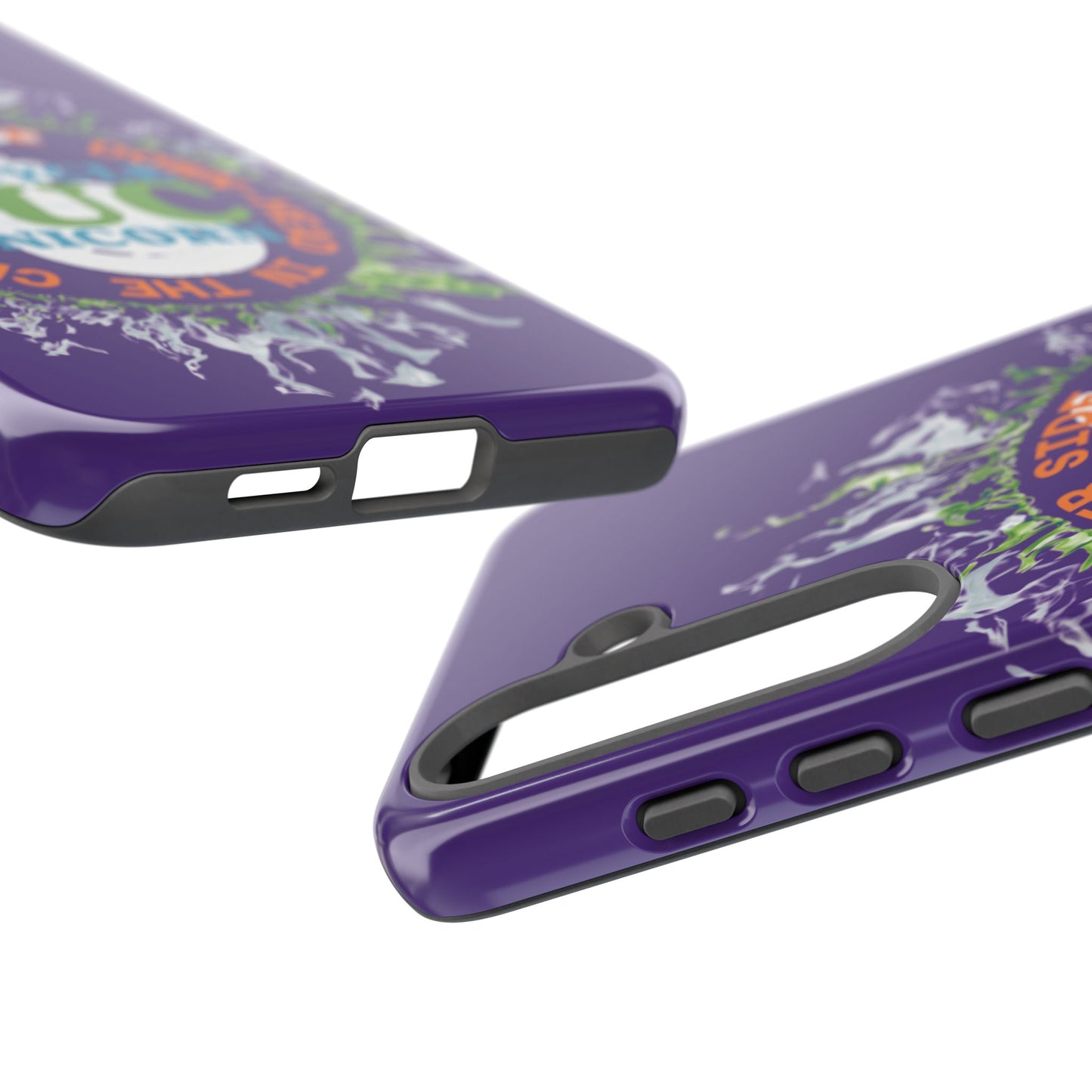 Unicycle Unicorn ring of Fire Tough Case - Durable phone case for EUC fans (purple)