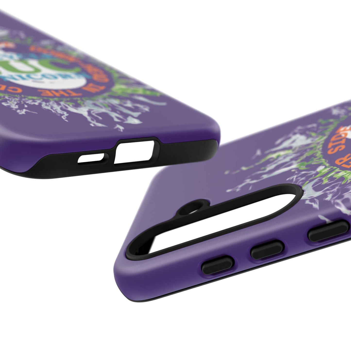 Unicycle Unicorn ring of Fire Tough Case - Durable phone case for EUC fans (purple)
