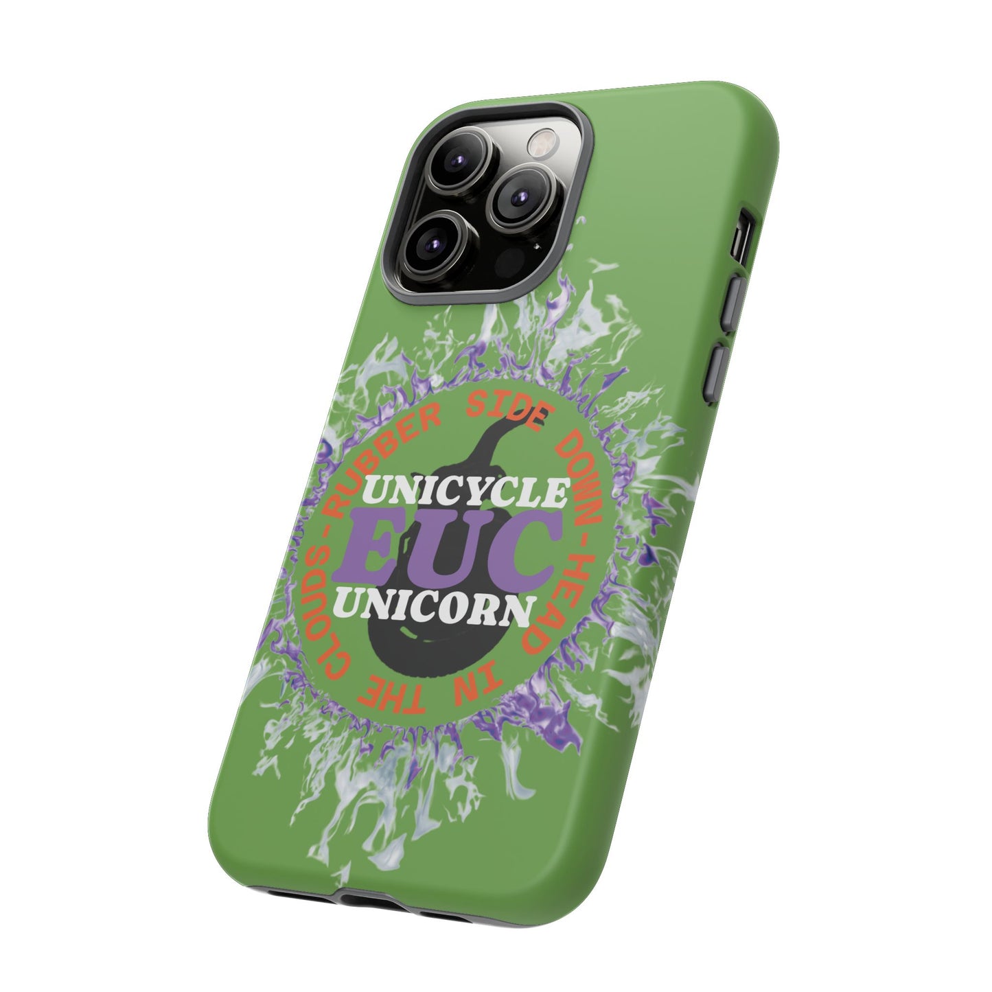 Unicycle Unicorn Purple ring of Fire Tough Case - Durable phone case for EUC fans