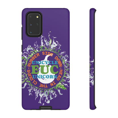 Unicycle Unicorn ring of Fire Tough Case - Durable phone case for EUC fans (purple)