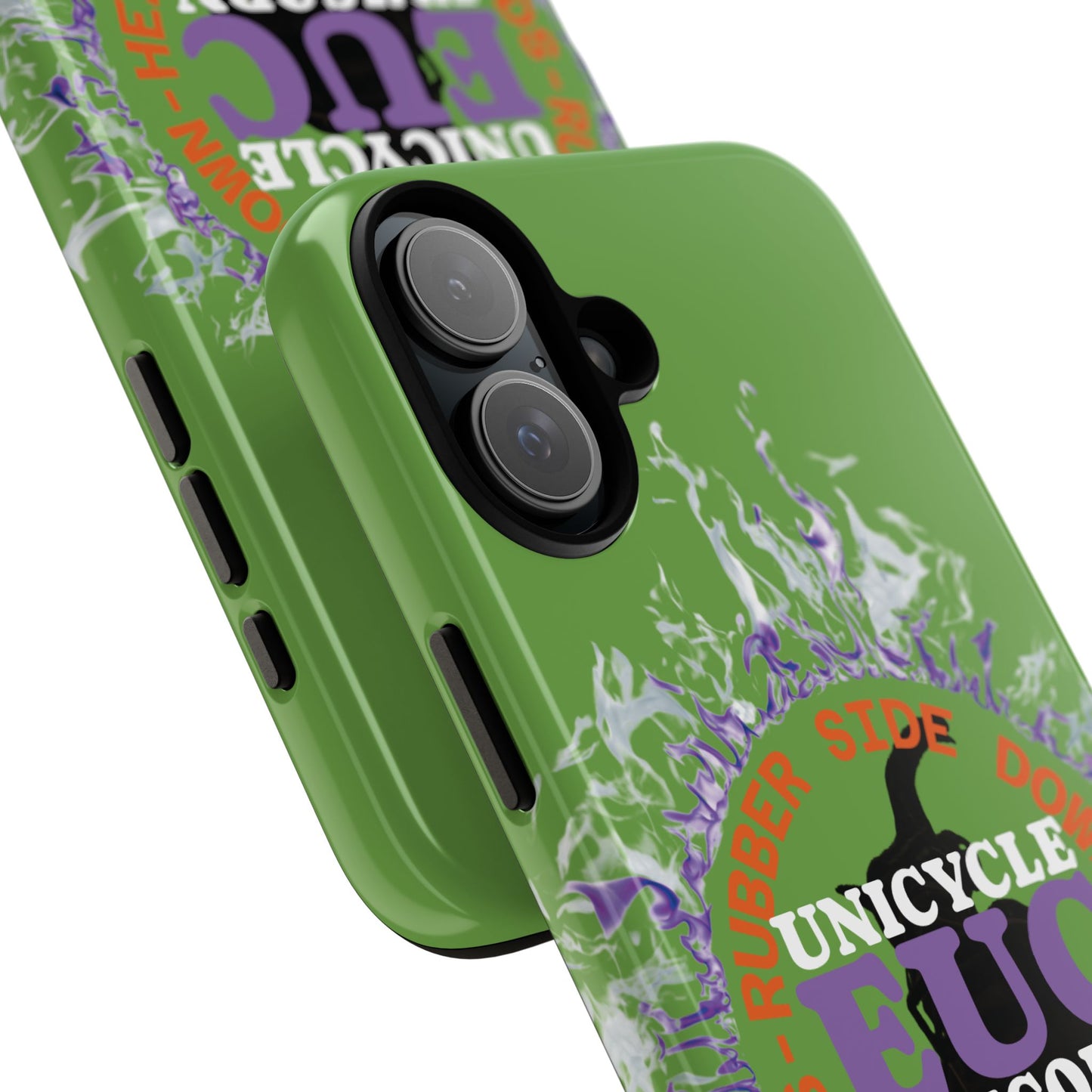 Unicycle Unicorn Purple ring of Fire Tough Case - Durable phone case for EUC fans