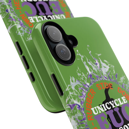 Unicycle Unicorn Purple ring of Fire Tough Case - Durable phone case for EUC fans