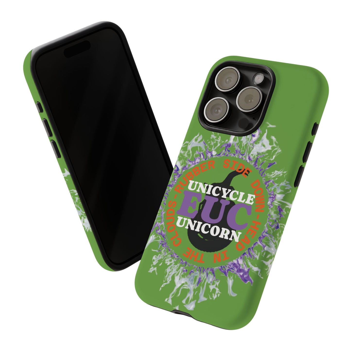 Unicycle Unicorn Purple ring of Fire Tough Case - Durable phone case for EUC fans