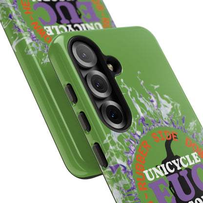 Unicycle Unicorn Purple ring of Fire Tough Case - Durable phone case for EUC fans