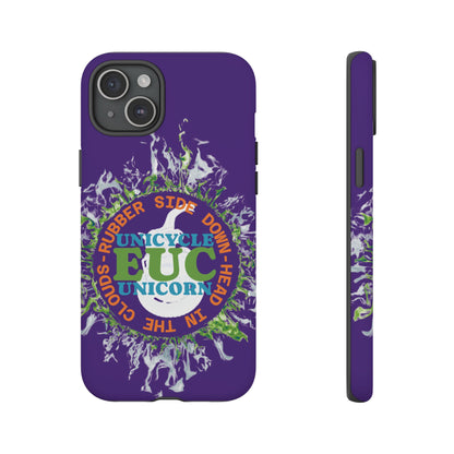 Unicycle Unicorn ring of Fire Tough Case - Durable phone case for EUC fans (purple)