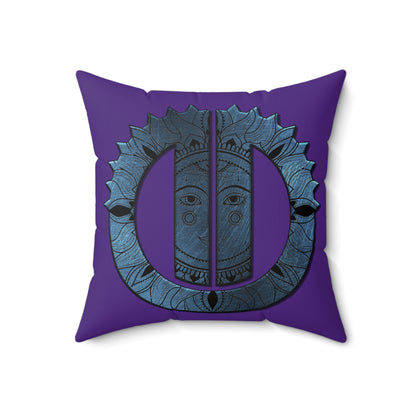 GTCC Spun Polyester Square Pillow (Purple)