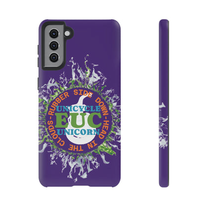 Unicycle Unicorn ring of Fire Tough Case - Durable phone case for EUC fans (purple)