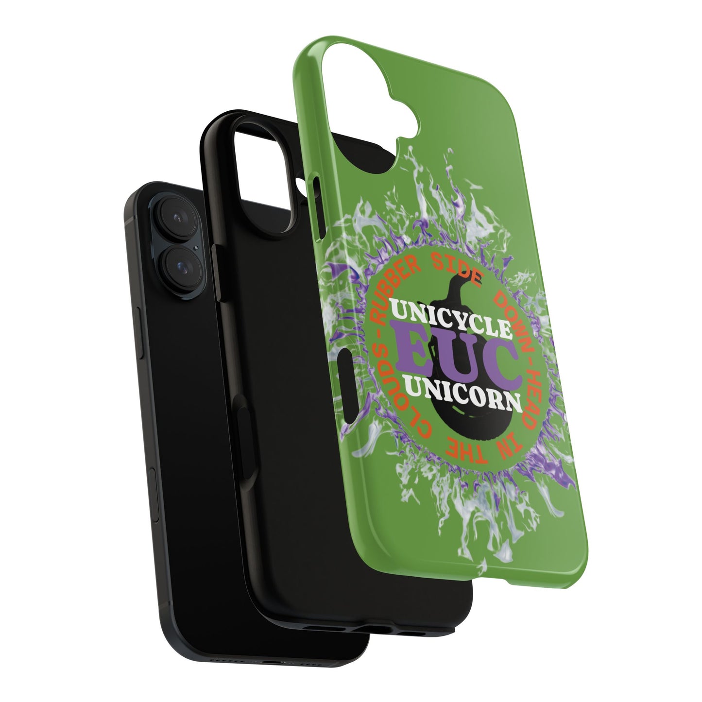 Unicycle Unicorn Purple ring of Fire Tough Case - Durable phone case for EUC fans
