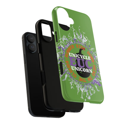 Unicycle Unicorn Purple ring of Fire Tough Case - Durable phone case for EUC fans