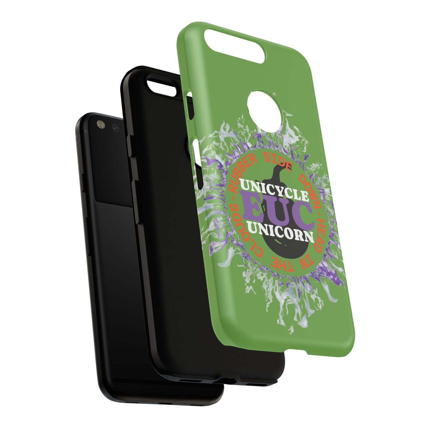Unicycle Unicorn Purple ring of Fire Tough Case - Durable phone case for EUC fans