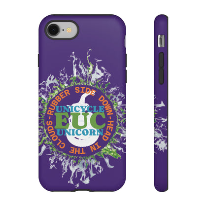 Unicycle Unicorn ring of Fire Tough Case - Durable phone case for EUC fans (purple)