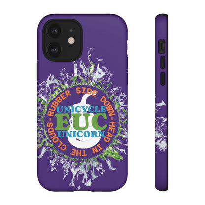 Unicycle Unicorn ring of Fire Tough Case - Durable phone case for EUC fans (purple)