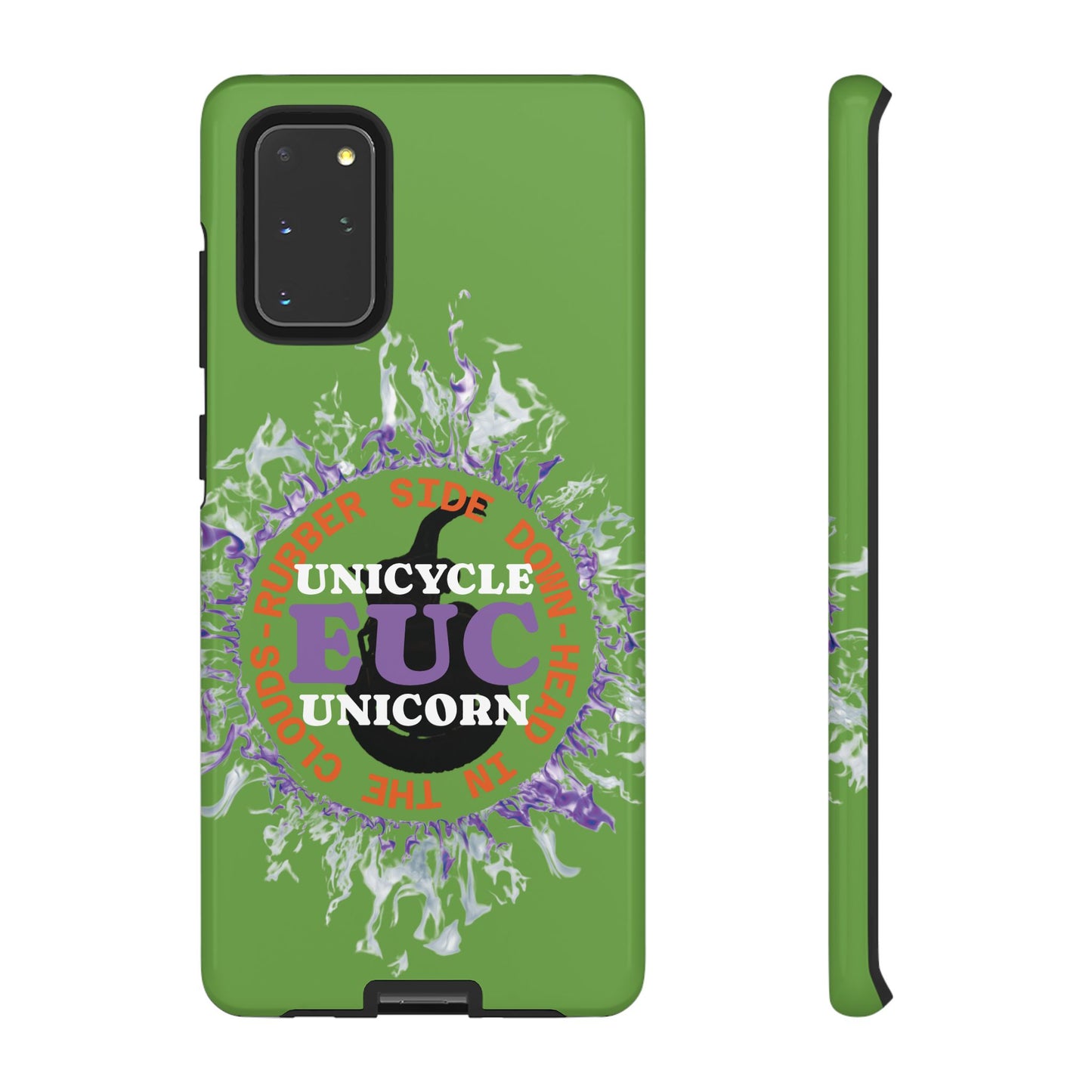 Unicycle Unicorn Purple ring of Fire Tough Case - Durable phone case for EUC fans
