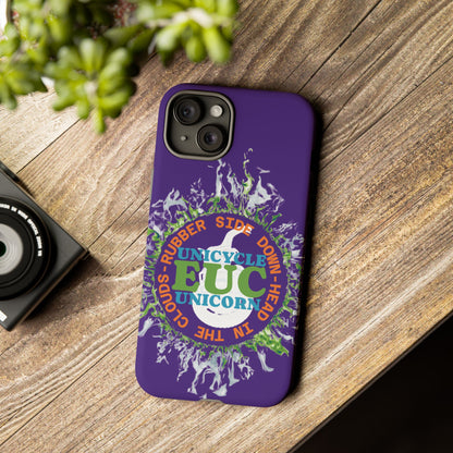 Unicycle Unicorn ring of Fire Tough Case - Durable phone case for EUC fans (purple)