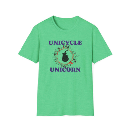 Unicycle Unicorn ring of fire Softstyle Tshirt