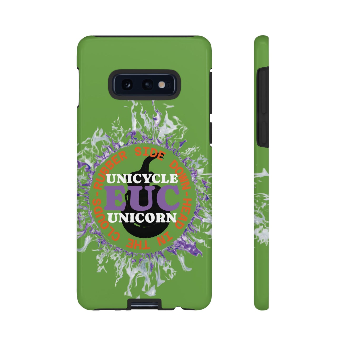 Unicycle Unicorn Purple ring of Fire Tough Case - Durable phone case for EUC fans