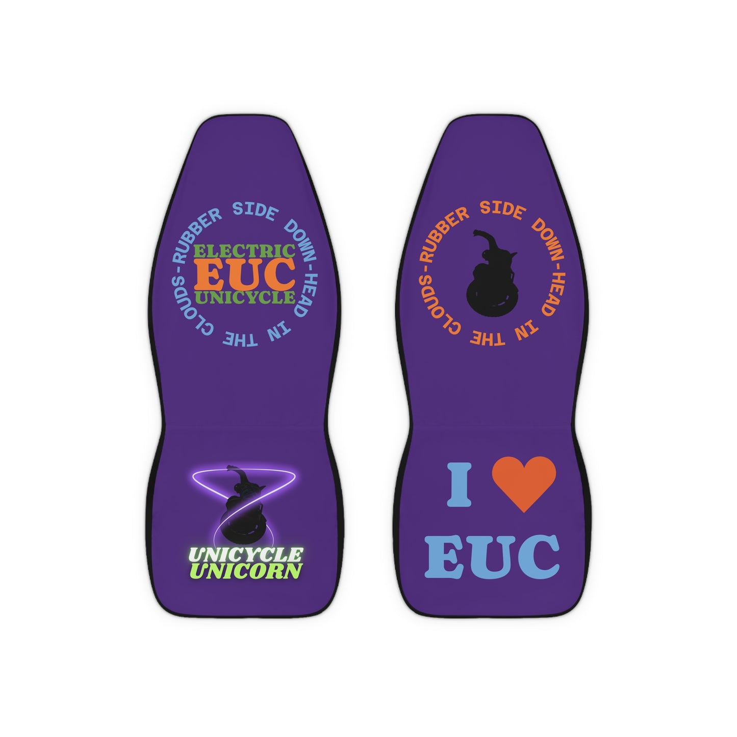 Unicycle Unicorn Car Seat Covers - I Love EUC Design