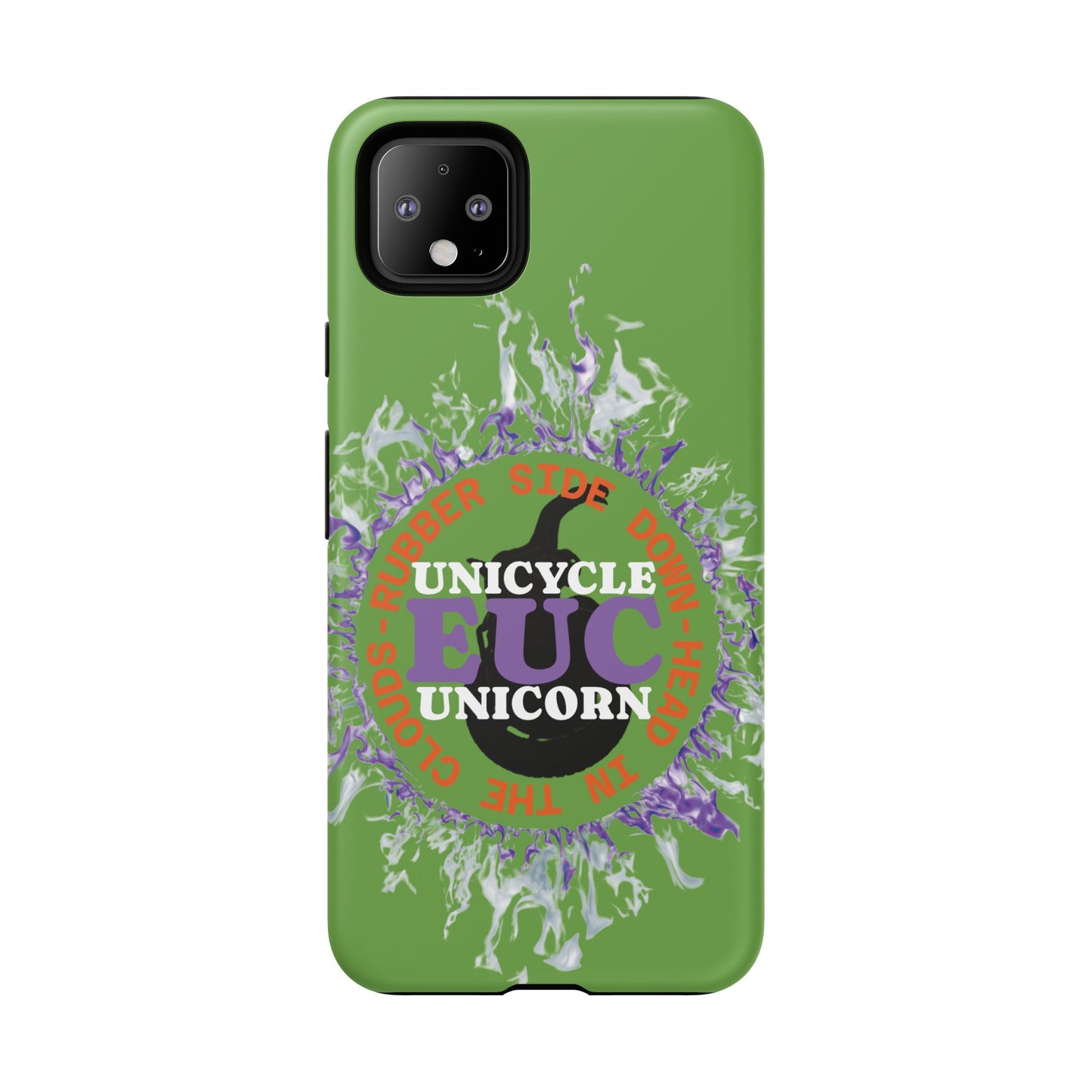Unicycle Unicorn Purple ring of Fire Tough Case - Durable phone case for EUC fans