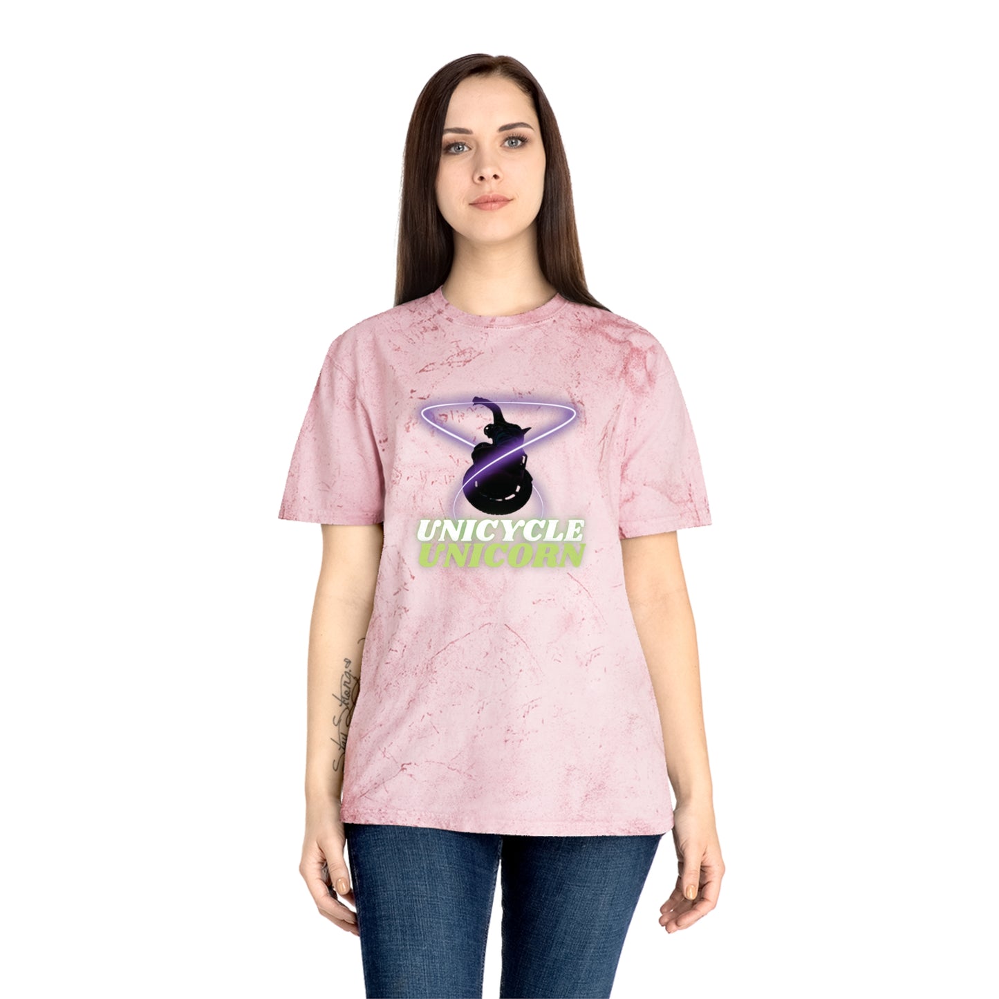 Unicycle Unicorn Red Ring of Fire unisex tshirt