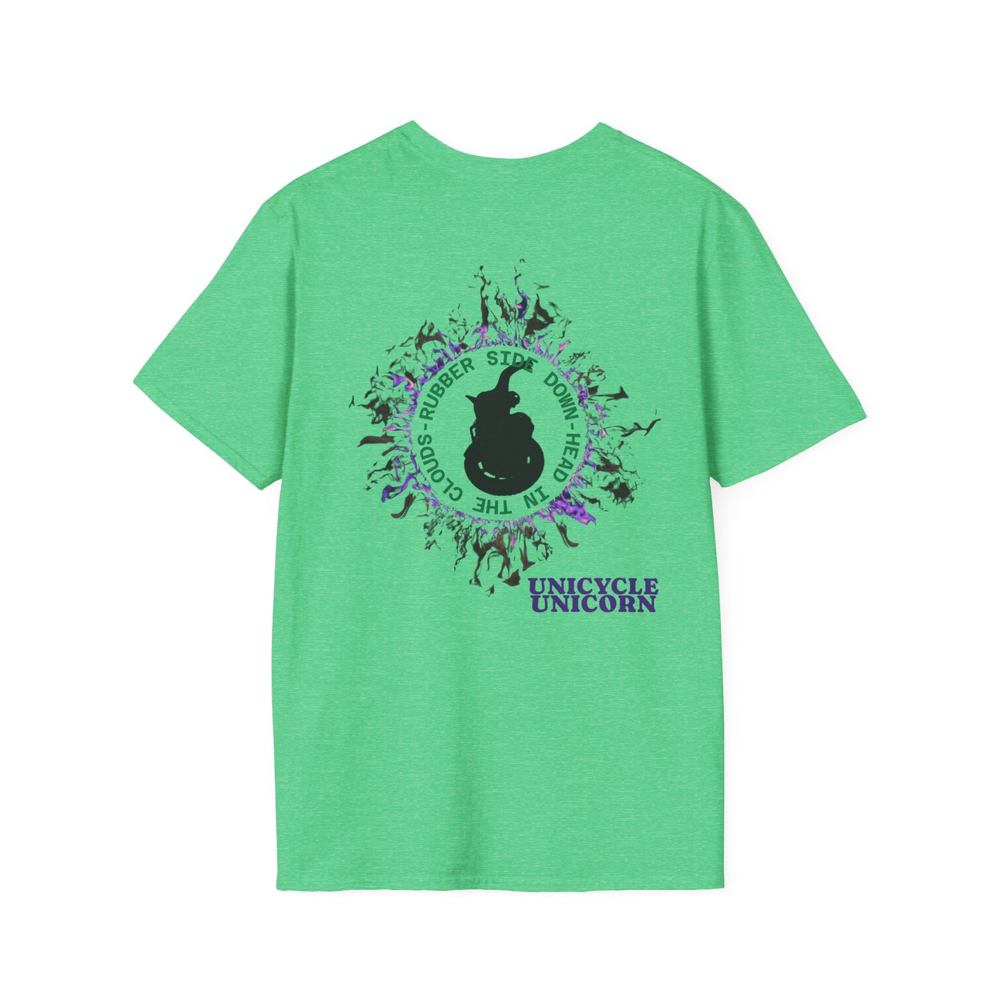 Unicycle Unicorn ring of fire Softstyle Tshirt