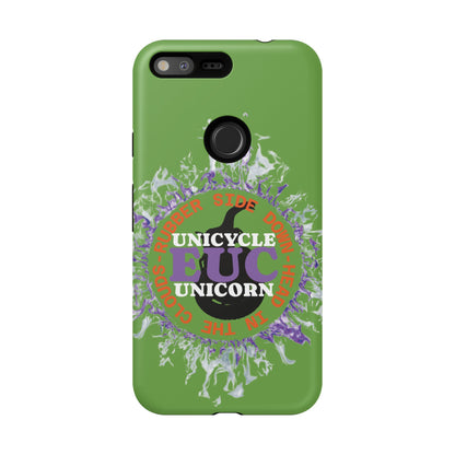 Unicycle Unicorn Purple ring of Fire Tough Case - Durable phone case for EUC fans