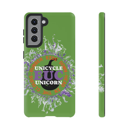 Unicycle Unicorn Purple ring of Fire Tough Case - Durable phone case for EUC fans