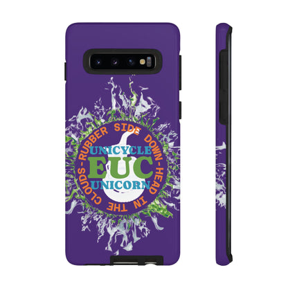 Unicycle Unicorn ring of Fire Tough Case - Durable phone case for EUC fans (purple)