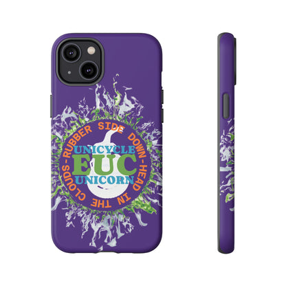 Unicycle Unicorn ring of Fire Tough Case - Durable phone case for EUC fans (purple)