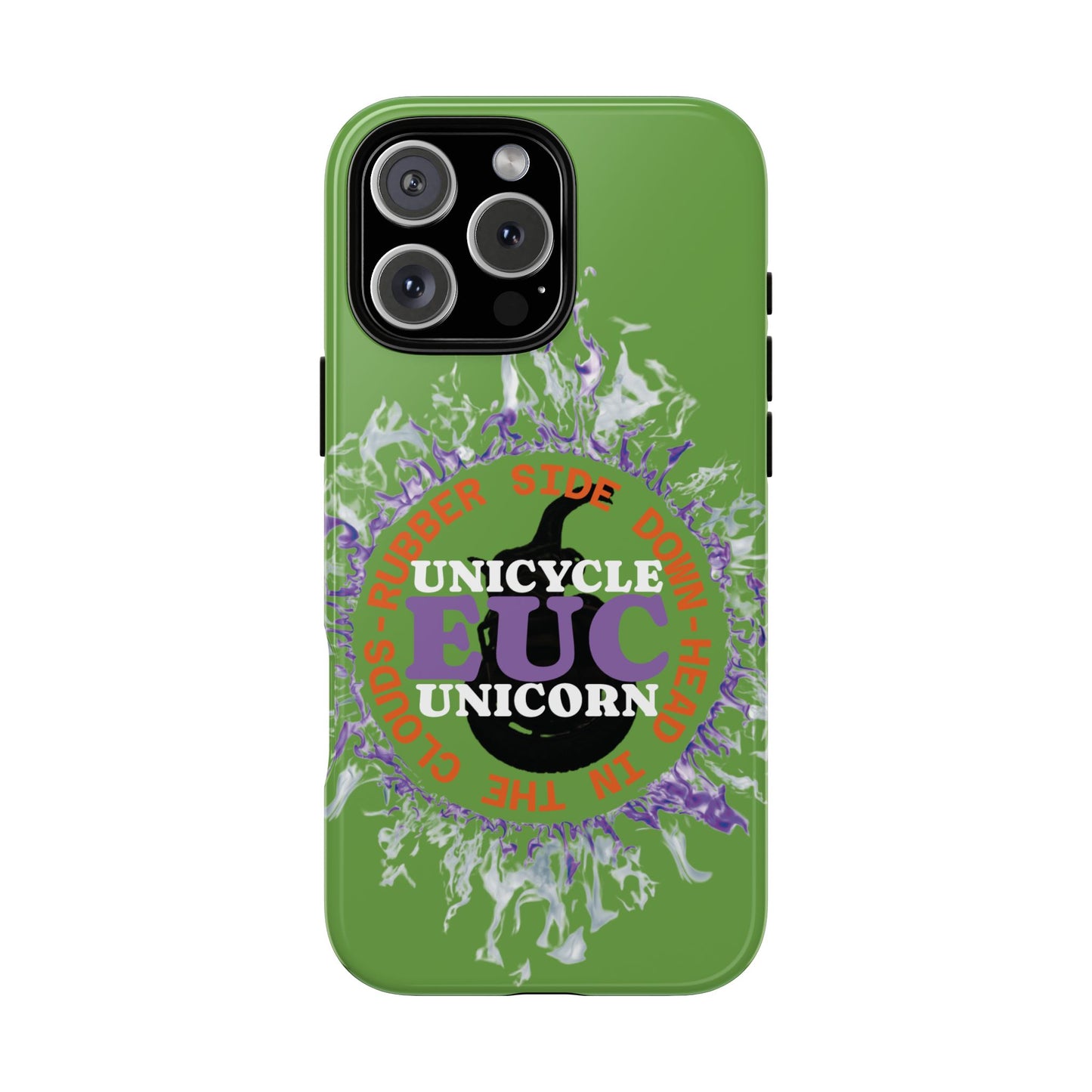 Unicycle Unicorn Purple ring of Fire Tough Case - Durable phone case for EUC fans