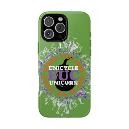 Unicycle Unicorn Purple ring of Fire Tough Case - Durable phone case for EUC fans