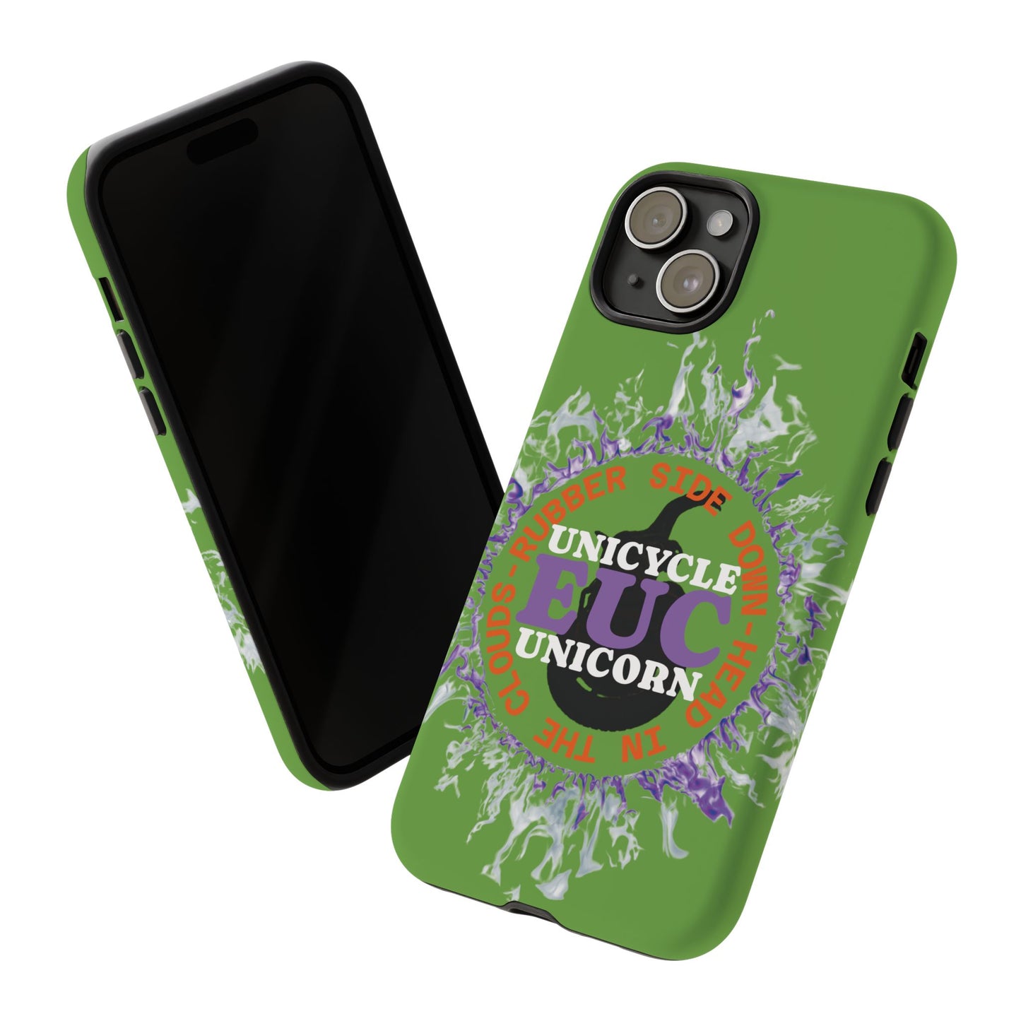 Unicycle Unicorn Purple ring of Fire Tough Case - Durable phone case for EUC fans