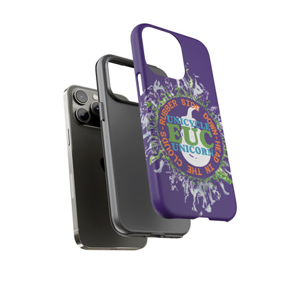 Unicycle Unicorn ring of Fire Tough Case - Durable phone case for EUC fans (purple)