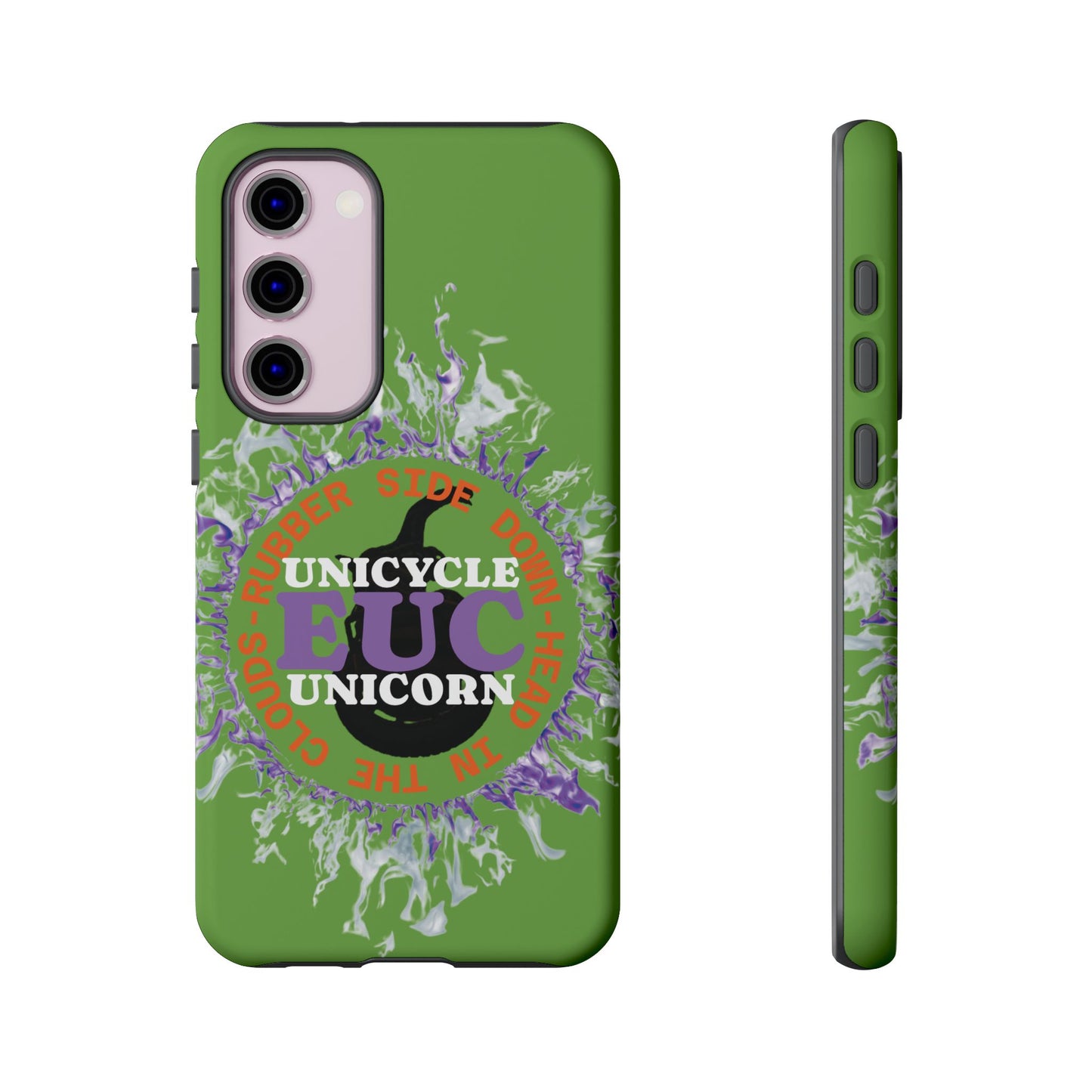 Unicycle Unicorn Purple ring of Fire Tough Case - Durable phone case for EUC fans