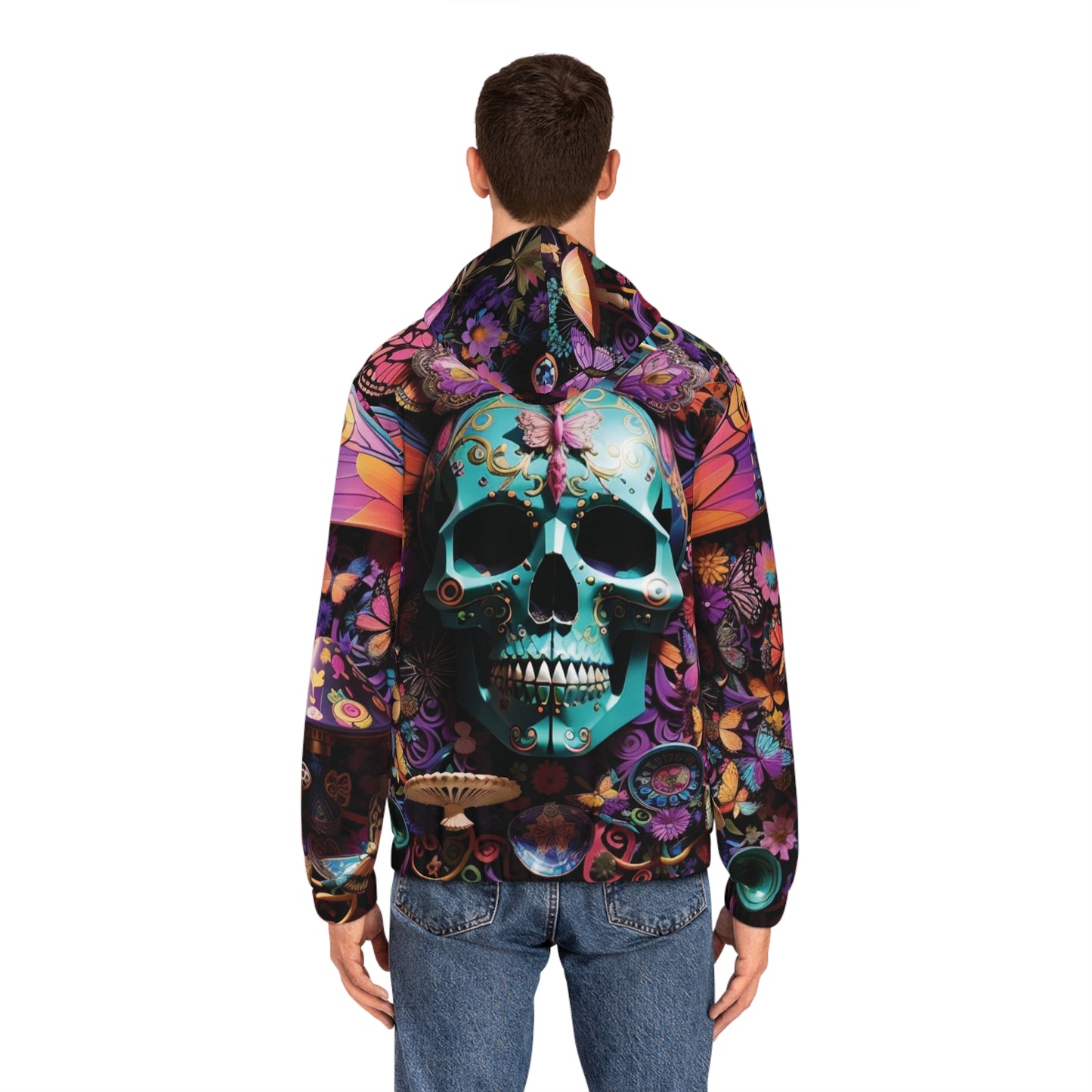 Unbranded Skull #4 Men's Full-Zip Hoodie