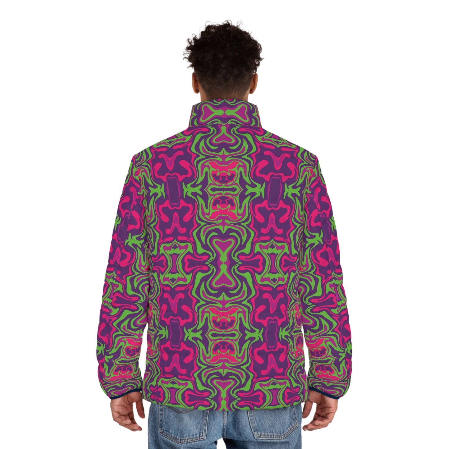 Unbranded Psychedelic Grinkple Men's Puffer Jacket