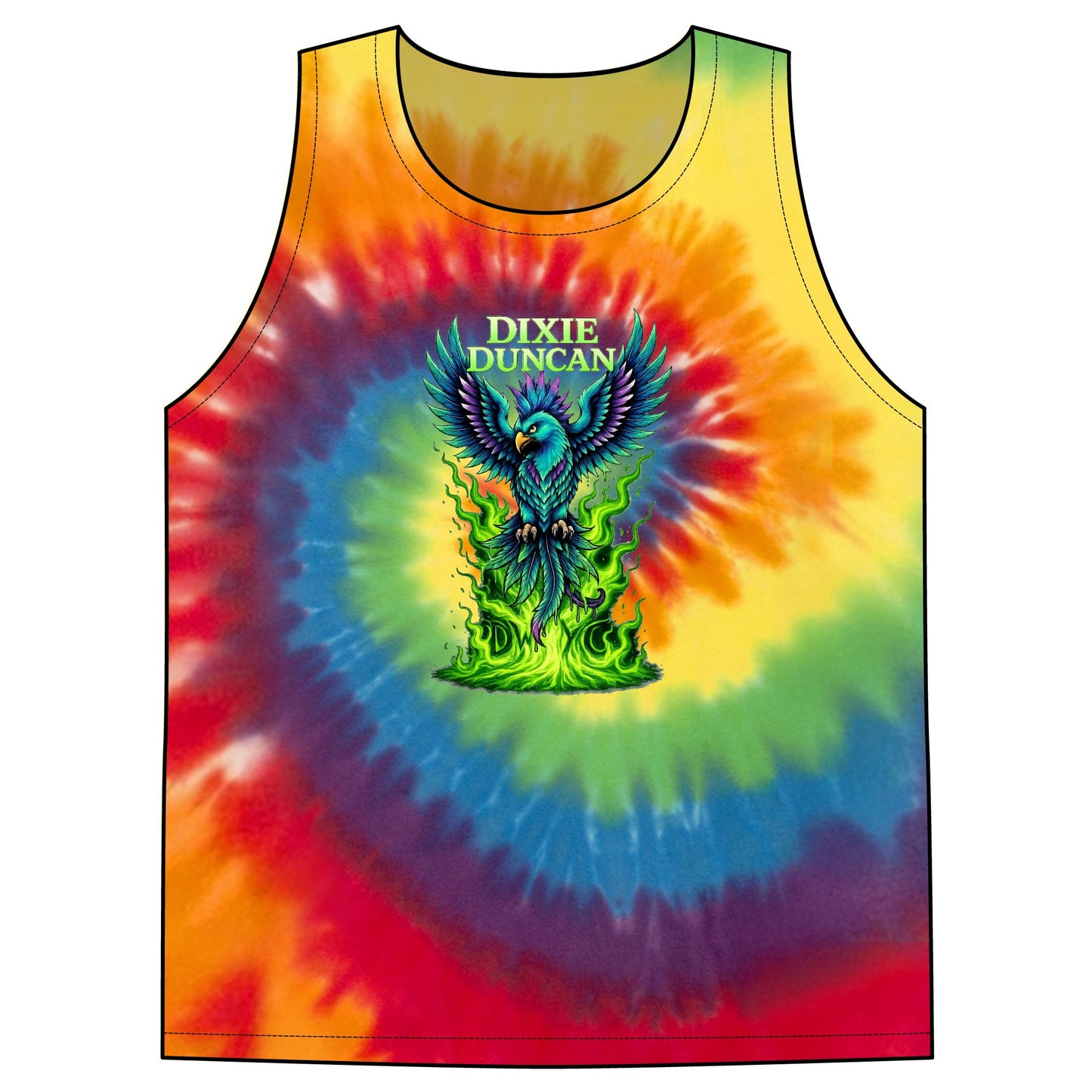 Unisex Tie-Dye Phoenix Tank Top