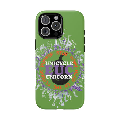 Unicycle Unicorn Purple ring of Fire Tough Case - Durable phone case for EUC fans