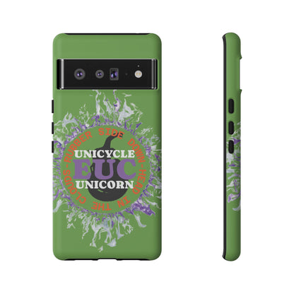 Unicycle Unicorn Purple ring of Fire Tough Case - Durable phone case for EUC fans